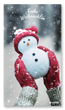 Motiv Schneemann in Händen